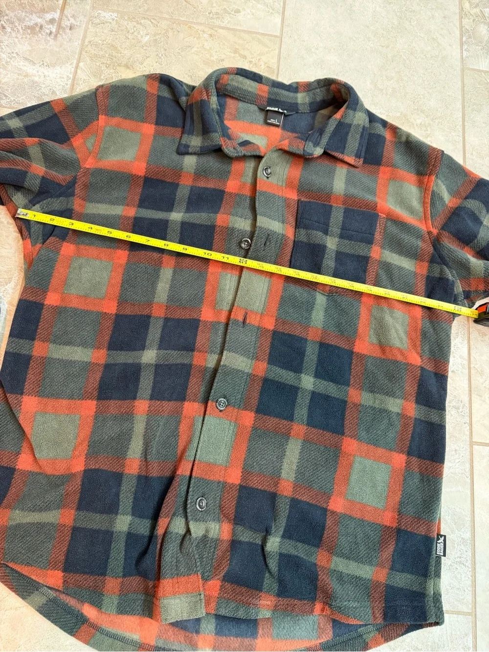 Eddie Bauer Fast Fleece Plaid Button Up Shirt Jacket Men’s Size Large - Picture 3 of 5
